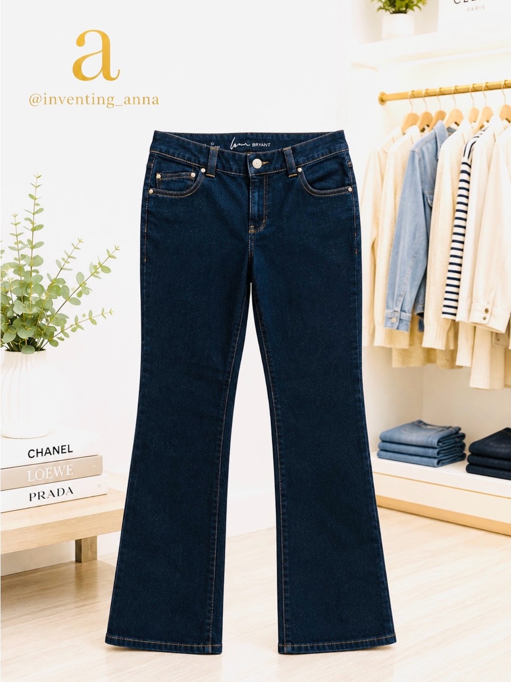 LANE BRYANT Dark Indigo Boot Cut Stretch Jeans Women’s Petite Size 18P Denim
